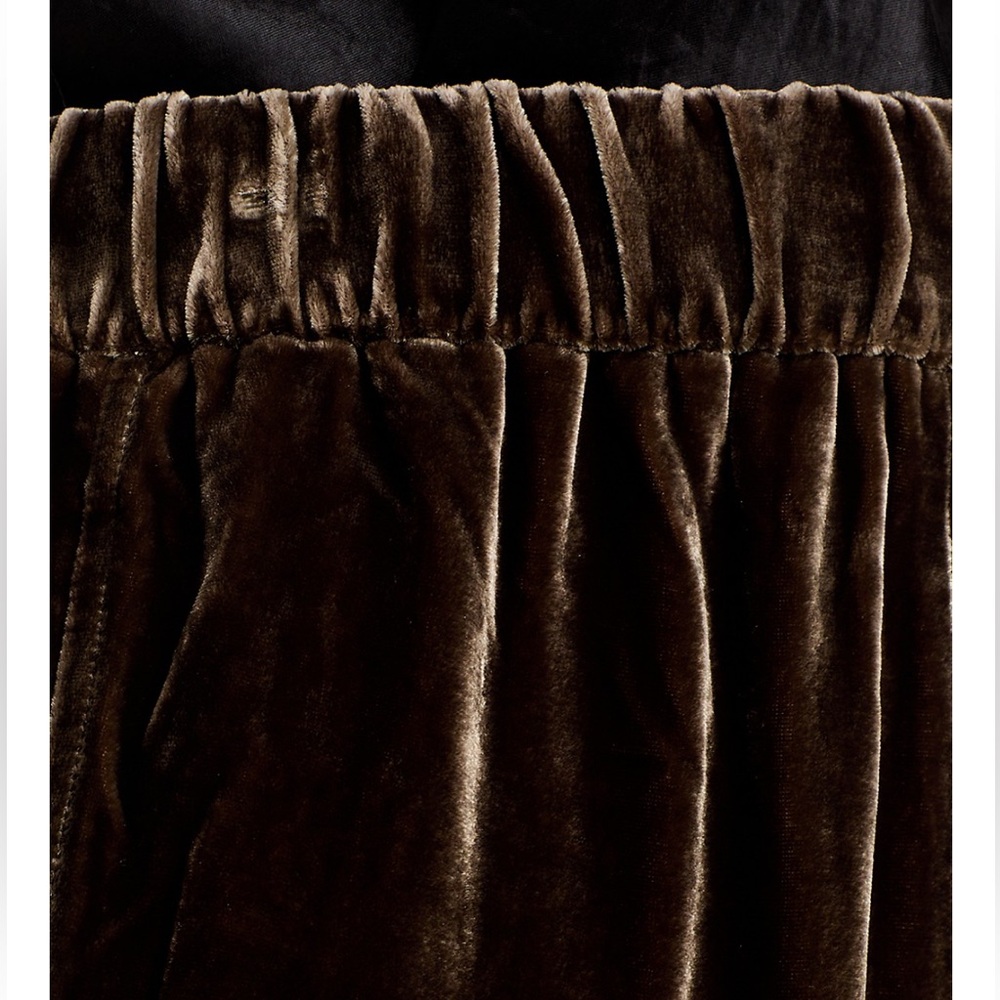 Eileen Fisher Velvet Lantern Ankle Pants NWT Wren/ Brown - Picture 4 of 8